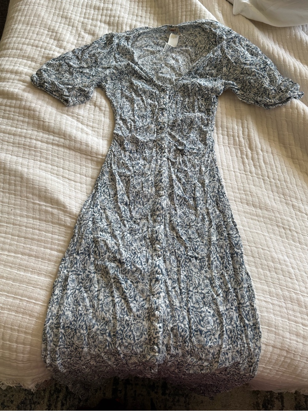 Faherty Blue Floral Maxi Dress - Picture 7 of 8